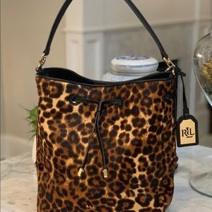 Ralph Lauren Leopard Bucket Purse